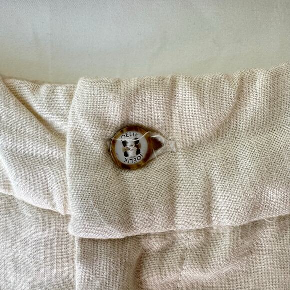 Joelik Womens M Lined Linen Blend Soft Shorts Off White Old Money Neutral Casual - Picture 9 of 12